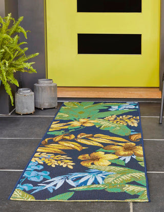 Unique Loom Outdoor Botanical OWE-EDEN-24X Multi Area Rug Runner Lifestyle Image