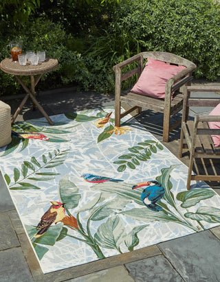 Unique Loom Outdoor Botanical OWE-EDEN-25 Multi Area Rug Rectangle Lifestyle Image Feature