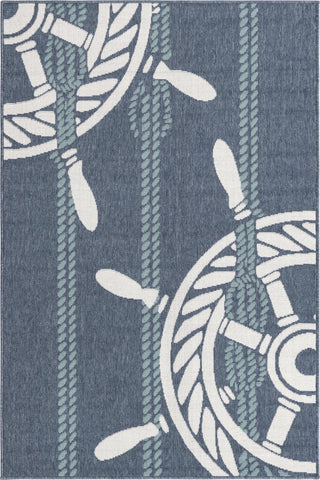 Unique Loom Outdoor Coastal OWE-CSTL1 Navy Blue Area Rug main image