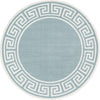 Unique Loom Outdoor Coastal OWE-CSTL10 Aqua Area Rug Round Top-down Image