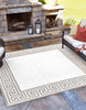 Unique Loom Outdoor Coastal OWE-CSTL10 Ivory Area Rug Square Lifestyle Image