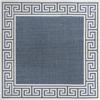 Unique Loom Outdoor Coastal OWE-CSTL10 Navy Blue Area Rug Square Top-down Image