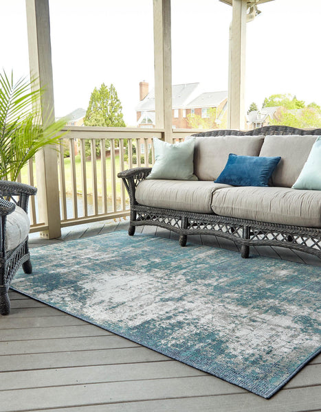 Unique Loom Outdoor Coastal OWE-CSTL2 Blue Area Rug – Incredible Rugs ...