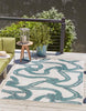 Unique Loom Outdoor Coastal OWE-CSTL9 Ivory Area Rug Rectangle Lifestyle Image Feature