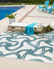 Unique Loom Outdoor Coastal OWE-CSTL9 Ivory Area Rug Square Lifestyle Image