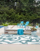 Unique Loom Outdoor Coastal OWE-CSTL9 Ivory Area Rug Square Lifestyle Image