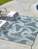 Unique Loom Outdoor Coastal OWE-CSTL9 Navy Blue Area Rug Rectangle Lifestyle Image Feature