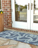 Unique Loom Outdoor Coastal OWE-CSTL9 Navy Blue Area Rug Runner Lifestyle Image