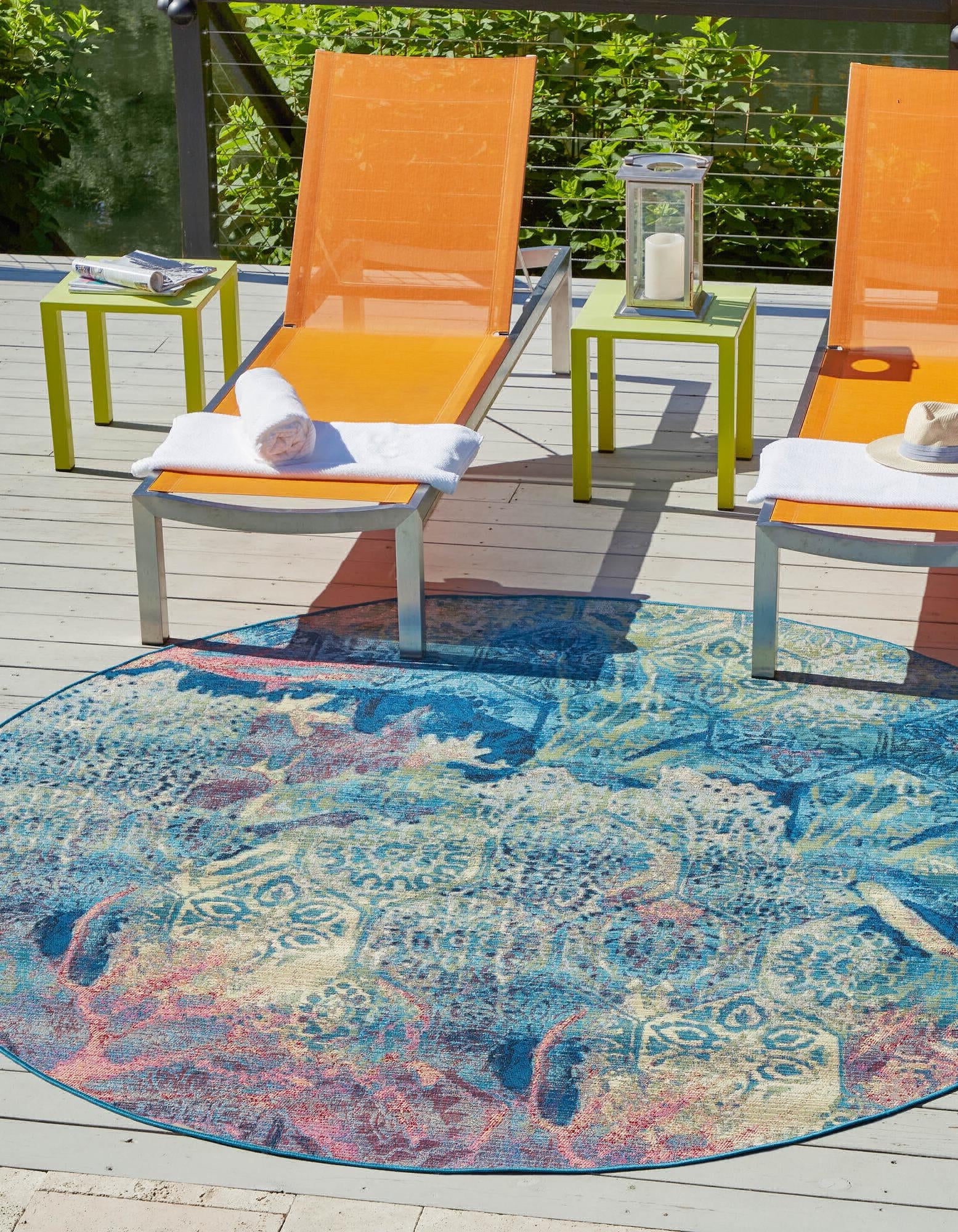 Unique Loom Outdoor Coastal OWE-EDEN-40 Multi Area Rug – Incredible ...