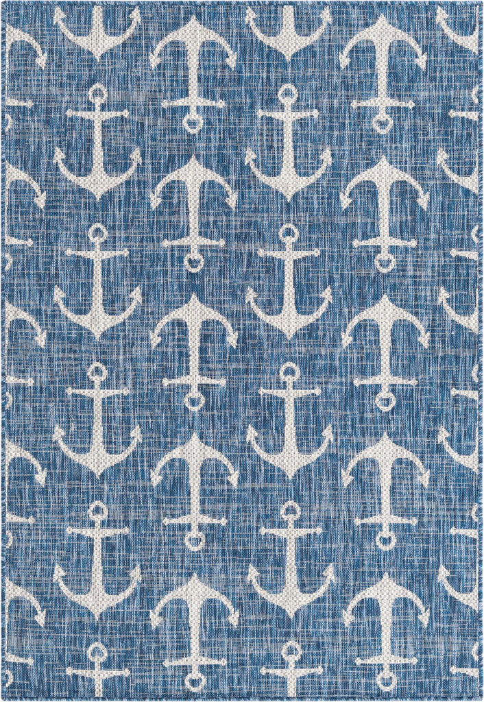 Unique Loom Outdoor Coastal T-KZOD20 Blue Area Rug main image
