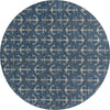 Unique Loom Outdoor Coastal T-KZOD20 Blue Area Rug Round Top-down Image