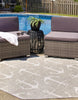 Unique Loom Outdoor Coastal T-KZOD20 Gray Area Rug Octagon Lifestyle Image