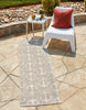 Unique Loom Outdoor Coastal T-KZOD20 Gray Area Rug Runner Lifestyle Image