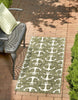 Unique Loom Outdoor Coastal T-KZOD20 Green Area Rug Runner Lifestyle Image