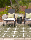 Unique Loom Outdoor Coastal T-KZOD20 Green Area Rug Square Lifestyle Image