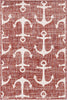Unique Loom Outdoor Coastal T-KZOD20 Rust Red Area Rug main image
