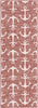 Unique Loom Outdoor Coastal T-KZOD20 Rust Red Area Rug Runner Top-down Image