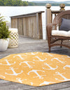 Unique Loom Outdoor Coastal T-KZOD20 Yellow Area Rug Octagon Lifestyle Image