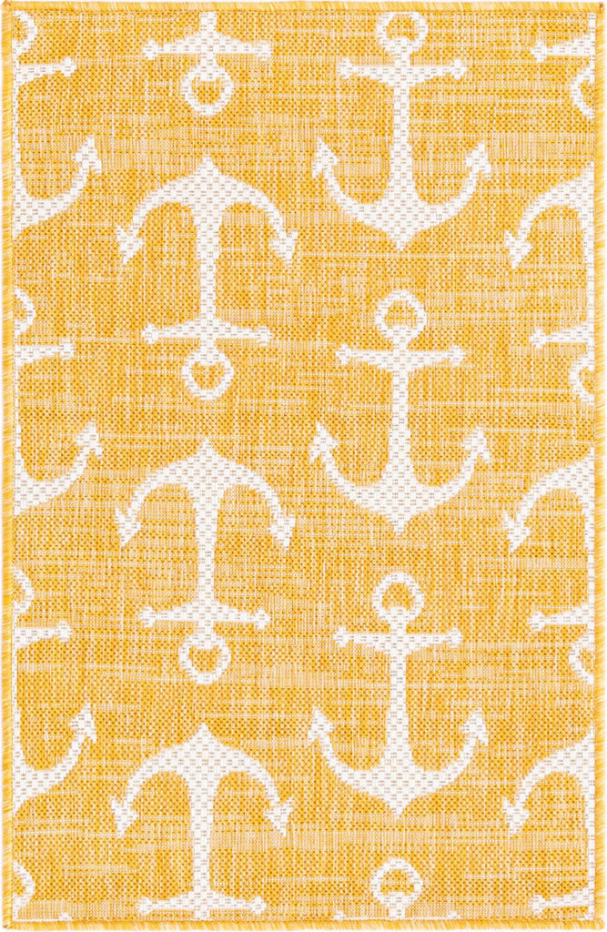 Unique Loom Outdoor Coastal T-KZOD20 Yellow Area Rug main image
