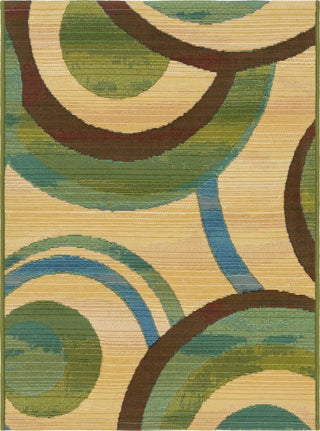 Unique Loom Outdoor Modern OWE-EDEN-116 Beige Area Rug Rectangle Lifestyle Image