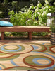 Unique Loom Outdoor Modern OWE-EDEN-116 Beige Area Rug Square Lifestyle Image