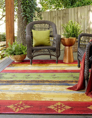 Unique Loom Outdoor Modern OWE-EDEN-120 Multi Area Rug Rectangle Lifestyle Image