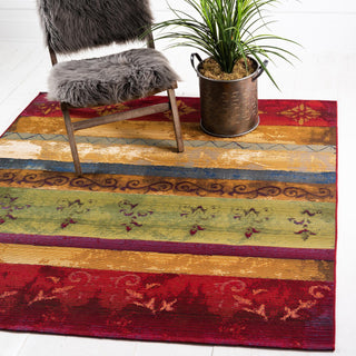 Unique Loom Outdoor Modern OWE-EDEN-120 Multi Area Rug Square Lifestyle Image