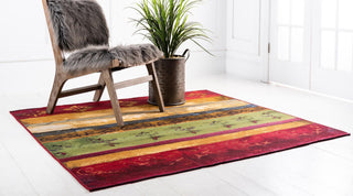 Unique Loom Outdoor Modern OWE-EDEN-120 Multi Area Rug Square Lifestyle Image