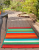 Unique Loom Outdoor Modern OWE-EDEN-194 Multi Area Rug Runner Lifestyle Image