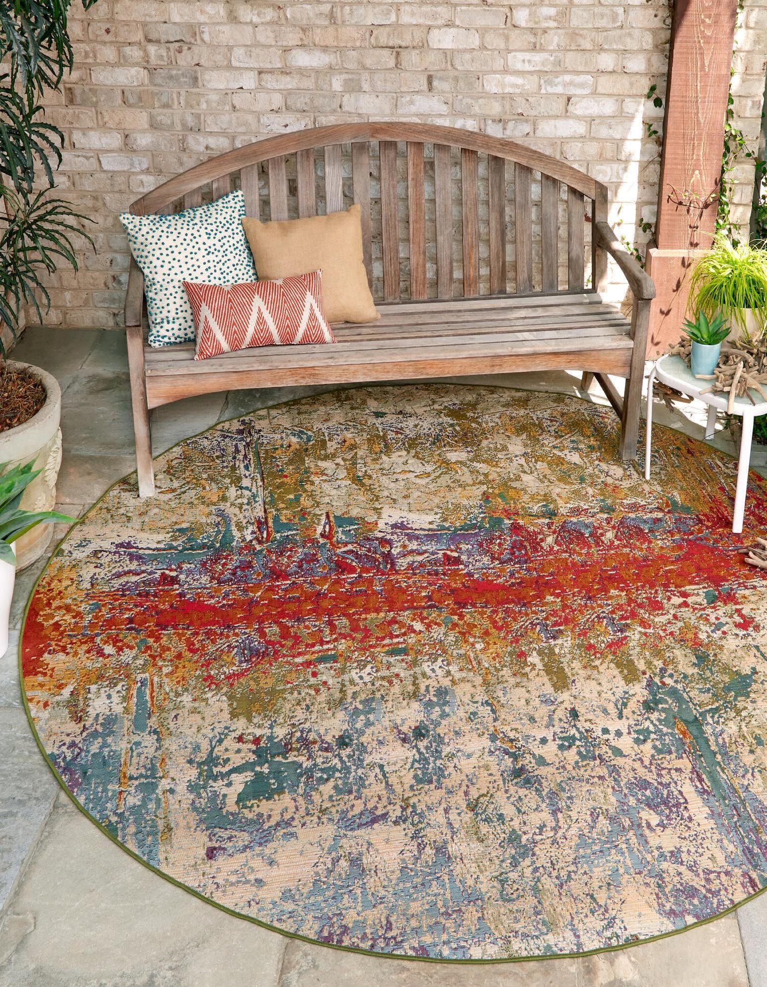 Unique Loom Outdoor Modern OWE-EDEN-201 Multi Area Rug