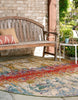 Unique Loom Outdoor Modern OWE-EDEN-201 Multi Area Rug Round Lifestyle Image
