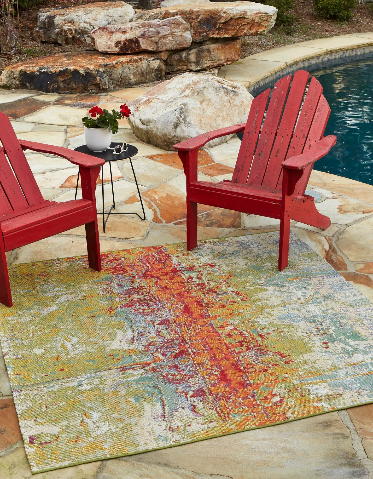 Unique Loom Outdoor Modern OWE-EDEN-201 Multi Area Rug – Incredible ...