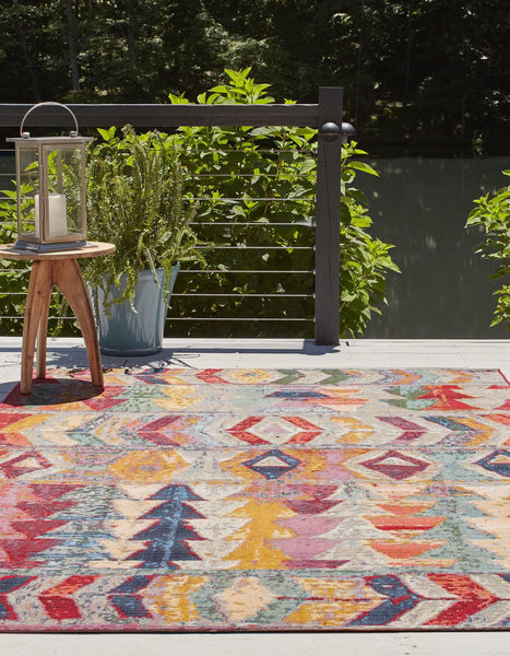 Unique Loom Outdoor Modern OWE-EDEN-215 Multi Area Rug – Incredible ...