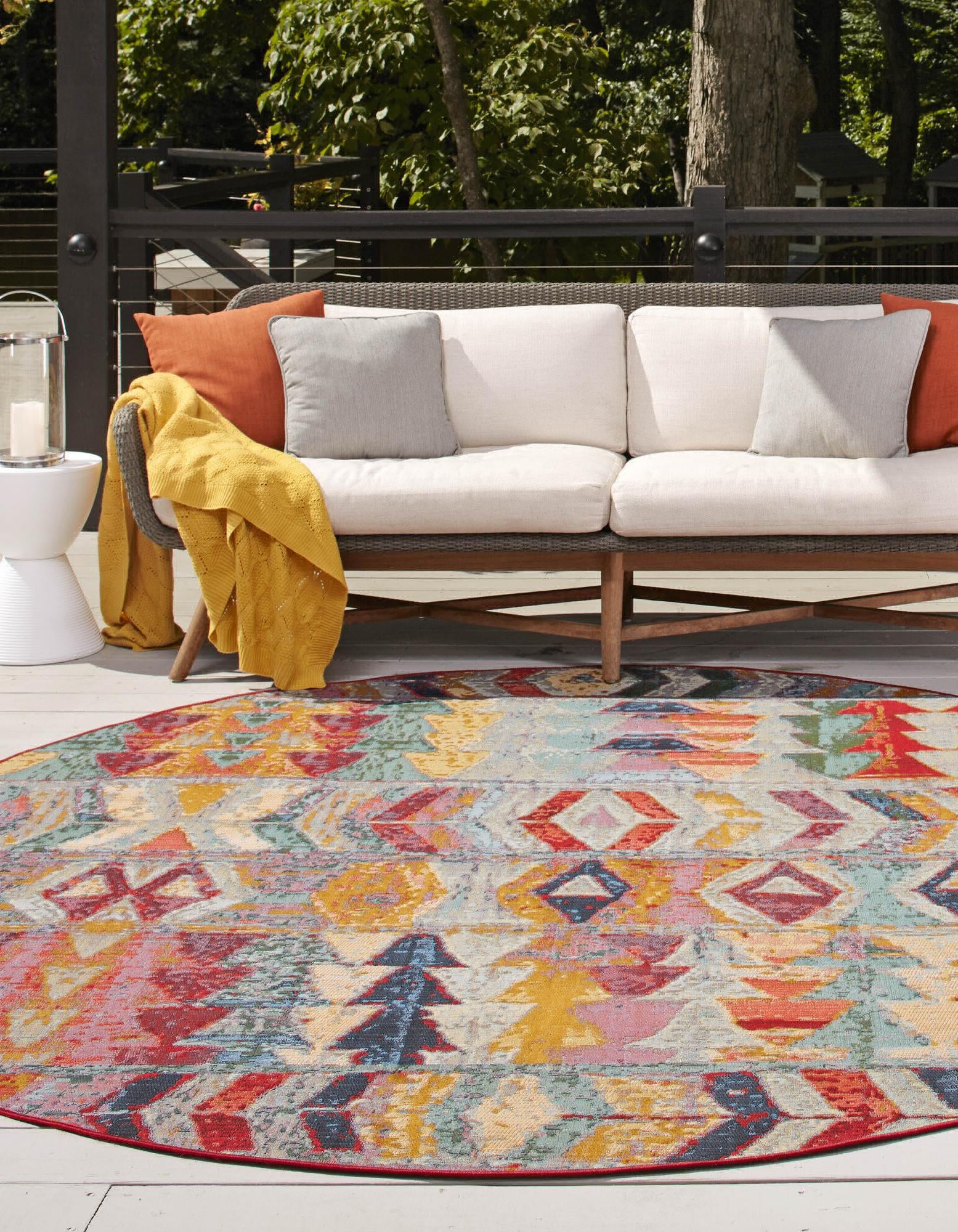 Unique Loom Outdoor Modern OWE-EDEN-215 Multi Area Rug – Incredible ...