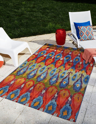 Unique Loom Outdoor Modern OWE-EDEN-229 Multi Area Rug Rectangle Lifestyle Image Feature