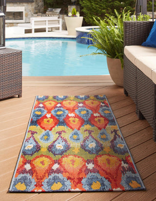 Unique Loom Outdoor Modern OWE-EDEN-229 Multi Area Rug Runner Lifestyle Image