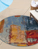 Unique Loom Outdoor Modern OWE-EDEN-24 Multi Area Rug Round Lifestyle Image