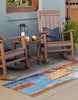 Unique Loom Outdoor Modern OWE-EDEN-24 Multi Area Rug Runner Lifestyle Image