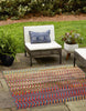 Unique Loom Outdoor Modern OWE-EDEN-26 Multi Area Rug Square Lifestyle Image
