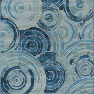 Unique Loom Outdoor Modern OWE-EDEN-320 Light Blue Area Rug Square Top-down Image