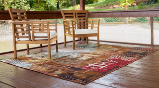 Unique Loom Outdoor Modern OWE-EDEN-323 Multi Area Rug Rectangle Lifestyle Image