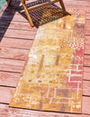Unique Loom Outdoor Modern OWE-EDEN-323 Multi Area Rug Runner Lifestyle Image
