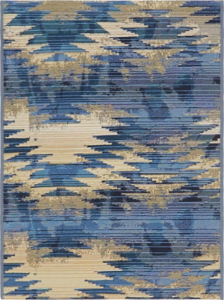 Unique Loom Outdoor Modern OWE-EDEN-4 Blue Area Rug main image