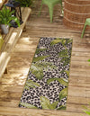 Unique Loom Outdoor Modern OWE-EDEN-823 Green Area Rug Runner Lifestyle Image Feature