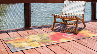 Unique Loom Outdoor Modern OWE-EDEN-94 Multi Area Rug Runner Lifestyle Image