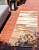 Unique Loom Outdoor Modern OWE-EDEN-98 Brown Area Rug Runner Lifestyle Image