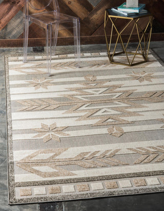 Unique Loom Outdoor Modern T-AHENK-LAGOS-F018A Beige Area Rug Rectangle Lifestyle Image Feature