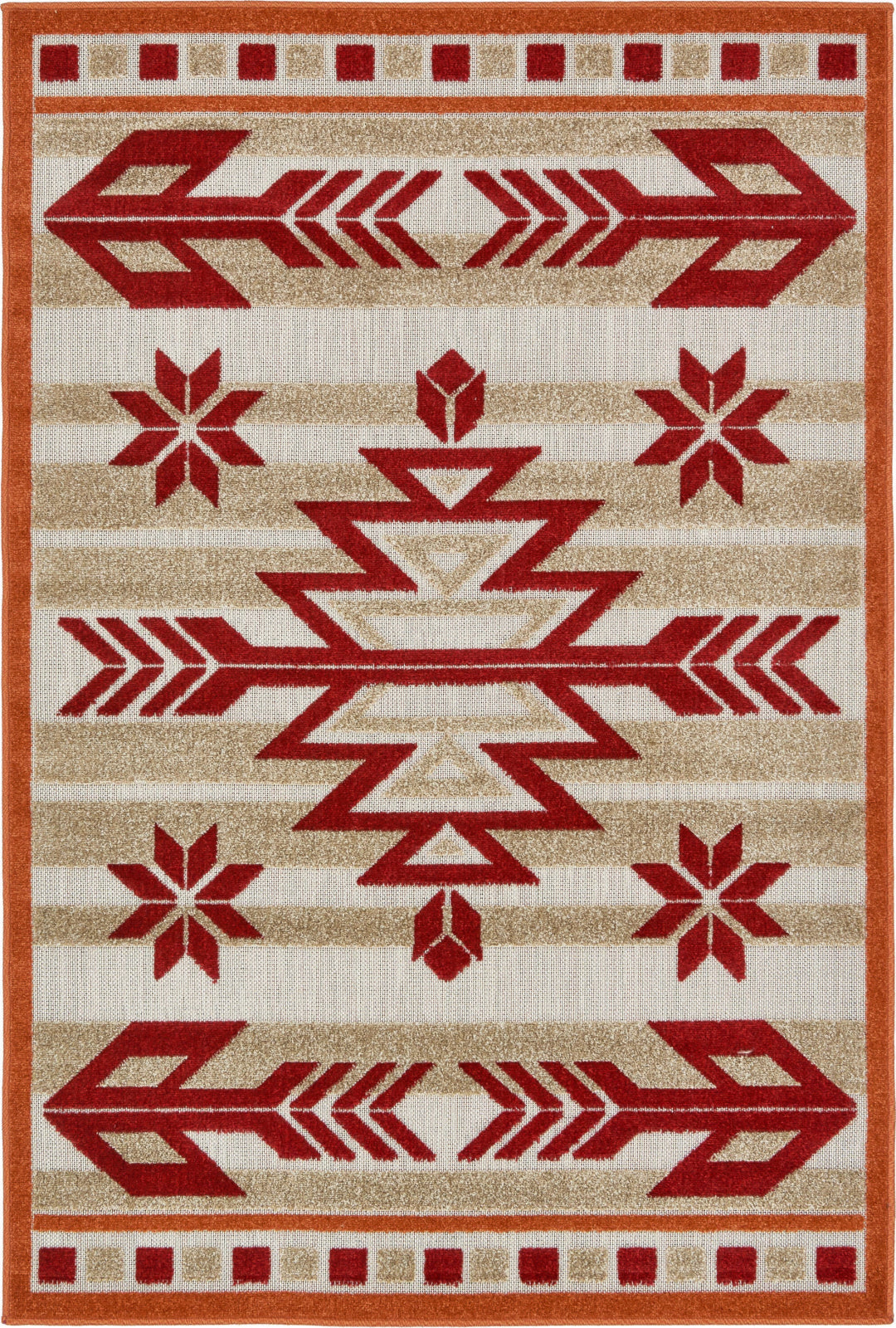 Unique Loom Outdoor Modern T-AHENK-LAGOS-F018A Burgundy Area Rug main image