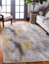 Unique Loom Outdoor Modern T-AHENK-LAGOS-F249A Ivory Area Rug Rectangle Lifestyle Image Feature