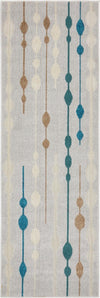 Unique Loom Outdoor Modern T-AHENK-LAGOS-F779A Gray Area Rug Runner Top-down Image